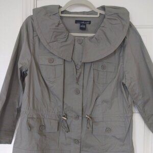 BNWOT WILLI SMITH SAGE GREEN KHAKI COTTON CINCH WAIST JACKET SIZE LARGE
